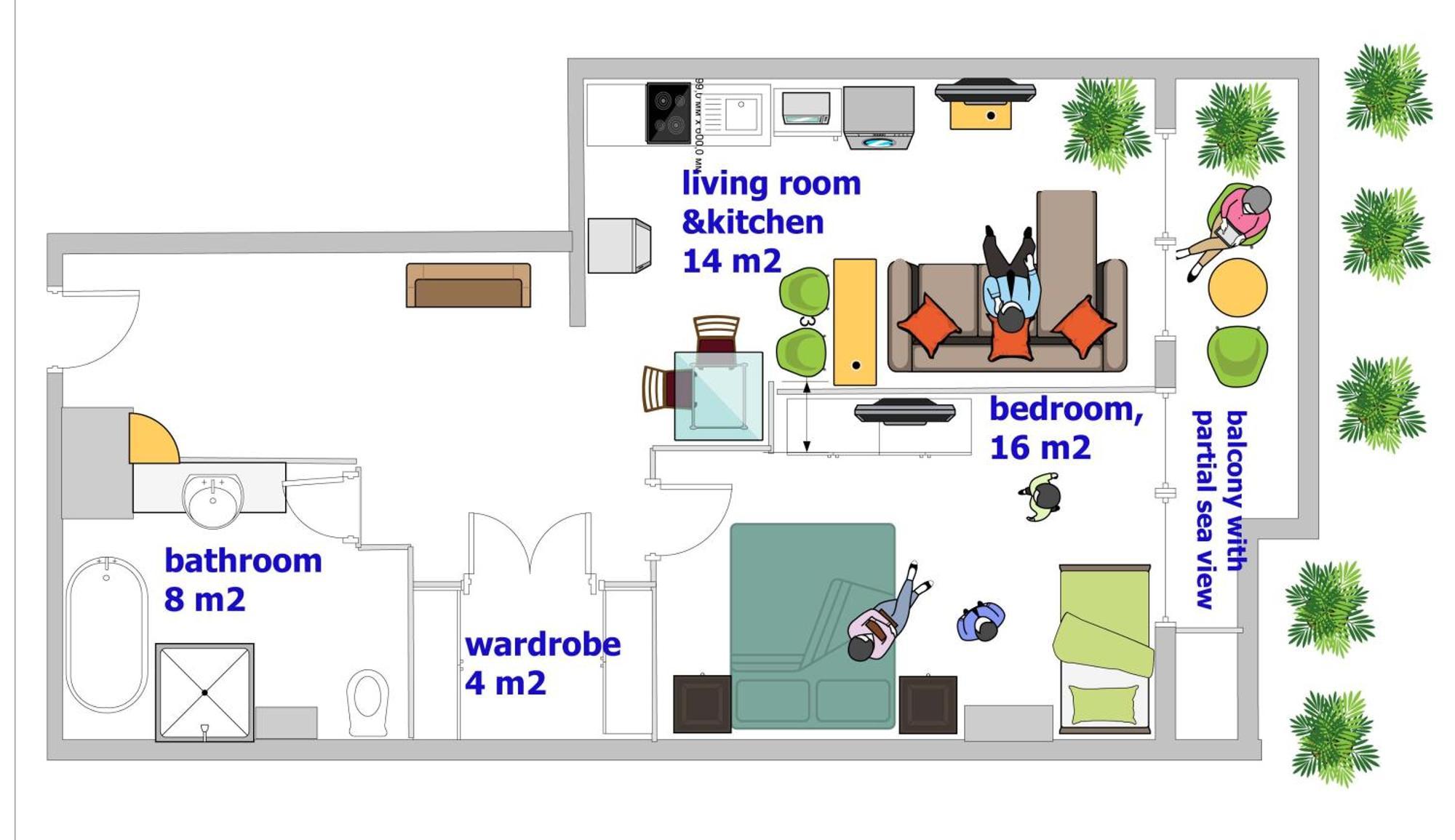 Karon Hill Family Apart 72 M2 Seaview Zewnętrze zdjęcie